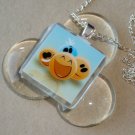 Faces Glass Tile Pendant