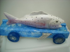 Pinewood Derby Trout Car