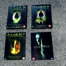 4 Alien DVDs - Region 2 Europe DVDs - Alien, Aliens, Alien 3, Resurrection