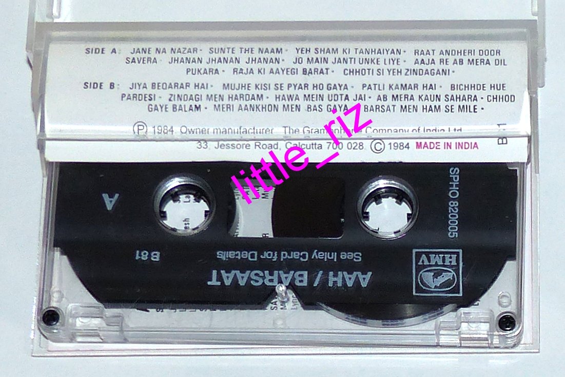 Aah (1953) / Barsaat (1949) Bollywood Indian Soundtrack Cassette Tape