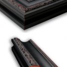 10 x 12 Black Wood Frame w/ Floral Pattern 10x12 -- skuF6473_10x12