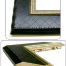 10 x 12 Checkered Navy w/ Silver Wood Frame 10x12 -- skuF10142_10x12
