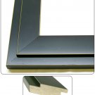 10 x 12 Wide Black w/ Gold Pinstripe Wood Frame 10x12 -- skuF10172_10x12