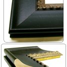 10 x 12 Wide Matte Black w/ Gold Wood Frame 10x12 -- skuF10146_10x12