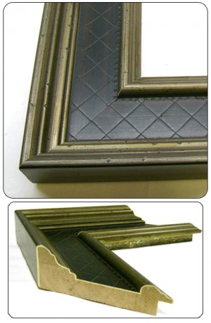 10 x 12 Wide Navy w/ Silver Wood Frame 10x12 -- skuF10140_10x12