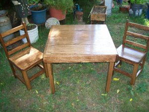 Handcrafted Table and Chairs