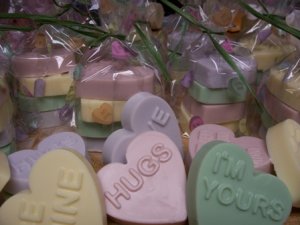 Valentine Conversation Heart Goatsmilk Soaps