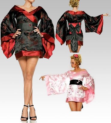 Sexy Satin Japanese Kimono