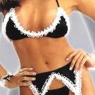 French Maid Bra and Garter Set Costume