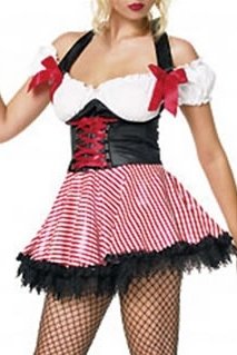Sexy Beer Lady Gingham Dress
