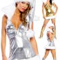 3pc Winter Foil Christmas Costume