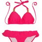 Triangle Halter Top Bikini & Skirted Bottom (3 Colors)