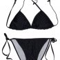Trianlge Top Bikini with Net Overlay