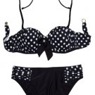 Polka Dot Bandeau Top Bikini