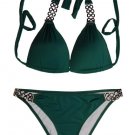 2pc Designer Bikini (Black,Green)