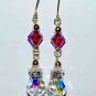HANDMADE SWAROVSKI CRYSTALS DANGLE EARRINGS 14ct Goldfilled