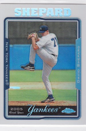 2005 Topps Chrome Update David Shepard  Rookie Card