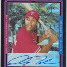 2005 Chrome Black Refractor Auto Chris Roberson Rookie Card