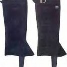 Equestrian Four Velcro Closure Suede Horse Tack Half Chaps