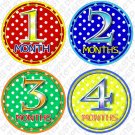 DOTTIE DOTS ONESIE STICKERS polka dots by Onesie Stickers, Free Milestone Stickers