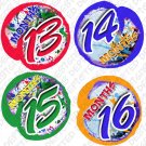SPLATTER PAINT ONESIE STICKERS 13-24 months by Onesie Stickers, Free Milestone Stickers SPLATTER PAINT ONESIE STICKERS 13-24 months by Onesie Stickers, Free Milestone Stickers