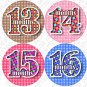 DOTTED NUMBERS ONESIE STICKERS 13 to 24 months by Onesie Stickers baby shower gifts