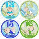 LITTLE BOY BABIES ONESIE STICKERS 13 to 24 months by Onesie Stickers baby shower gifts