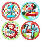 LOLLI DOTS ONESIE STICKERS 1-12 months by Onesie Stickers Baby and infant onesie bodysuit