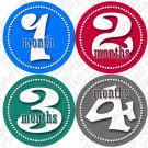 BOYS DANCING DOTS ONESIE STICKERS 1-12 months by Onesie Stickers, Free Milestone Stickers BOYS DANCING DOTS ONESIE STICKERS 1-12 months by Onesie Stickers, Free Milestone Stickers