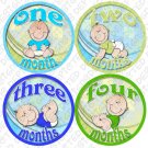 LITTLE BOY BABIES ONESIE STICKERS 1 to 12 months by Onesie Stickers baby shower gifts