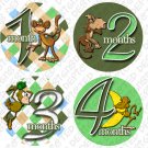 Onesie stickers BOYS MONKEYS green baby shower gifts Onesie stickers BOYS MONKEYS green baby shower gifts