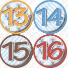 LIL BEES 13 to 16 Monthly Onesie Stickers blue boys for expecting mothers LIL BEES 13 to 16 Monthly Onesie Stickers blue boys for expecting mothers