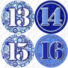 Blue Round Rings 13 to 24 Infant Monthly Onesie Stickers tshirt stickers baby gift Blue Round Rings 13 to 24 Infant Monthly Onesie Stickers tshirt stickers baby gift