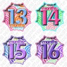 Bright Colorful Swirls Infant Onesie Stickers Waterproof and durable Bright Colorful Swirls Infant Onesie Stickers Waterproof and durable
