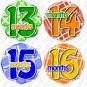 Bright Colors Tic Tac Toe Infant Onesie Stickers Waterproof and durable