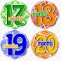 Bright Colors Tic Tac Toe Infant Onesie Stickers Waterproof and durable