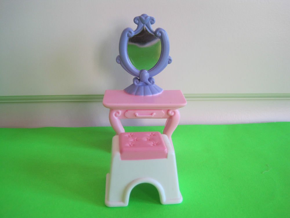 FISHER PRICE Loving Family Dollhouse GIRLS BEDROOM PINK VANITY SET with