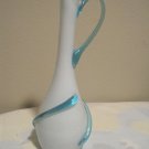 Vintage Elegant Blue Art Glass Pitcher/ Vase