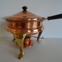 Vtg 4 pc COPPER/ BRASS ALUMINUM CHAFING Dish Double Broiler Pot Pan JAPAN