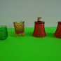 Vintage Hobnail Amber Glass Votive Peg Candle Sconce Holders & More Excellent
