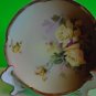 Beautiful Vintage HandPainted Yellow Rose Bouquet & Butterfly Gold Trim ShipFast