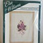ELSA WILLIAMS Crewel Kit VIOLETS ON ILLUSION LACE by Joan Marchie #00287 New