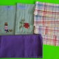 Lot of Vintage Hand Embroidery and Plaid Lady Handkercheifs Excellent Condition