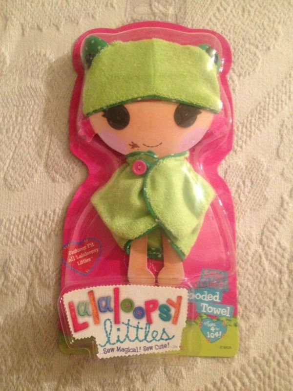 NEW Rare MGA Lalaloopsy Littles Doll Frog Hooded Towel Outfit