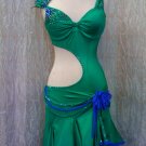 Emerald latin dance dress
