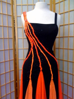 Black ball gown