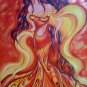 abstract woman acrylic painting