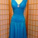 Blue latin dance dress