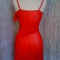 Red short dance dress Latin for dance competitions