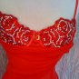 Red short dance dress Latin for dance competitions